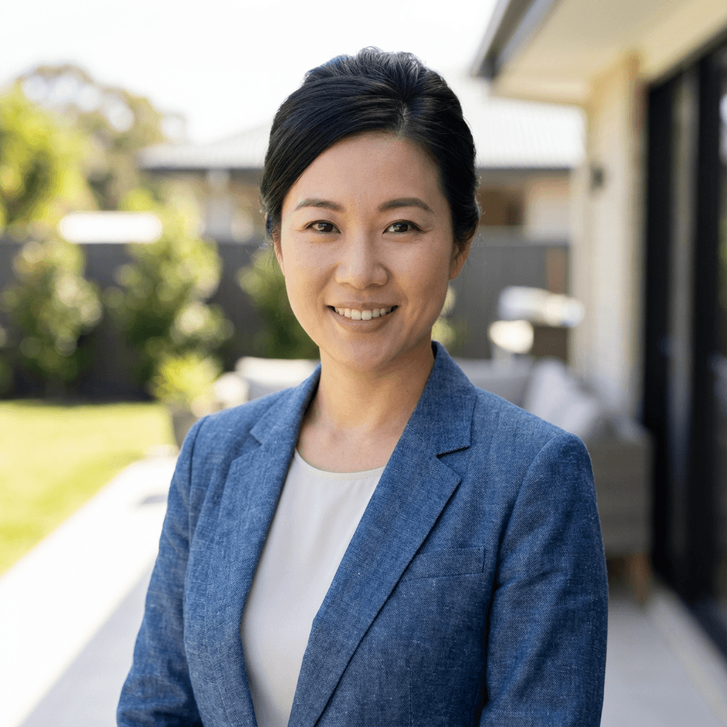 Margaret Chen, professional hotel manager portrait