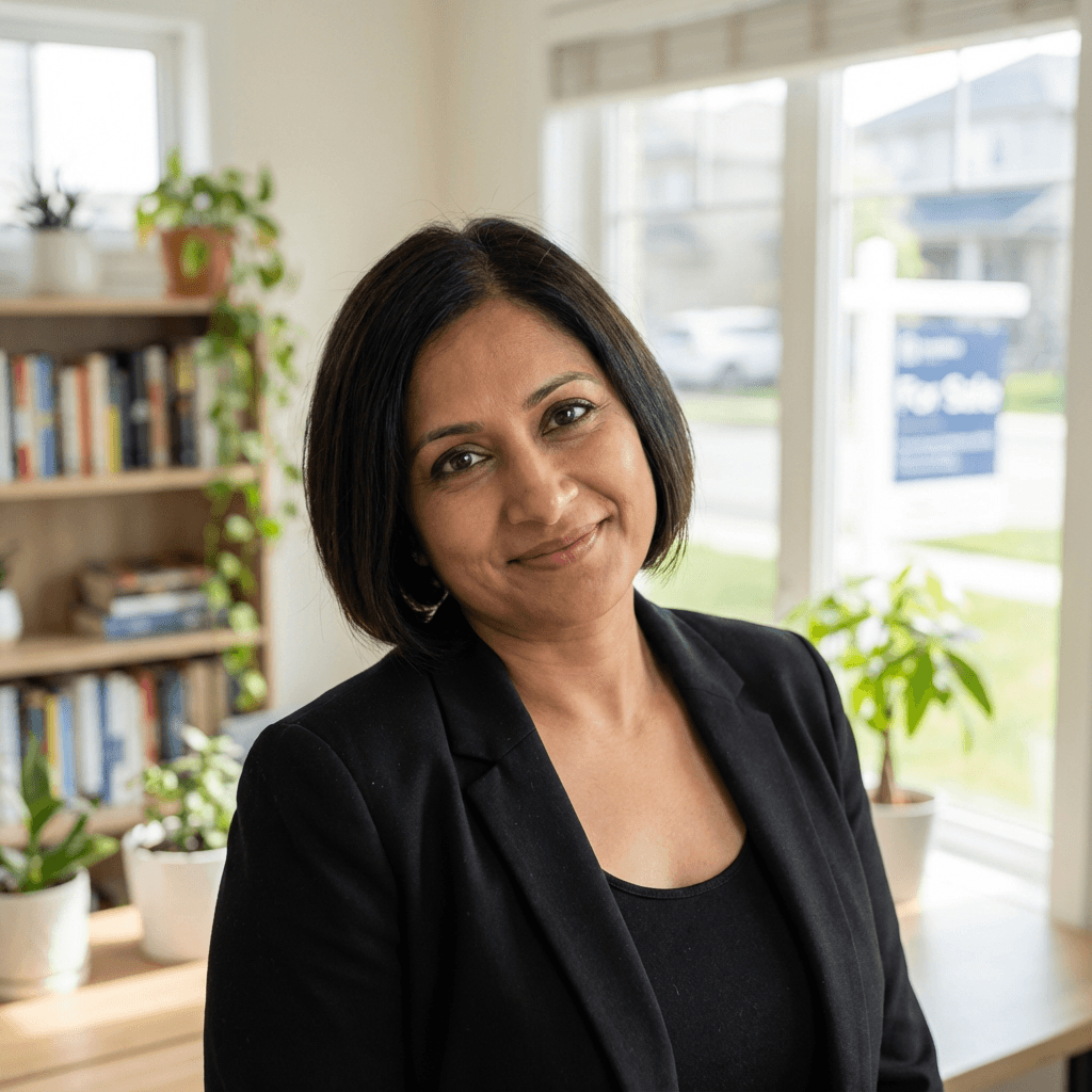 Front desk supervisor in her early 30s, South Asian, friendly and professional appearance